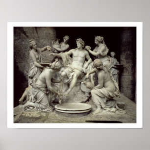 Póster Apollo tendeu pelas ninfas, pretendidas para o