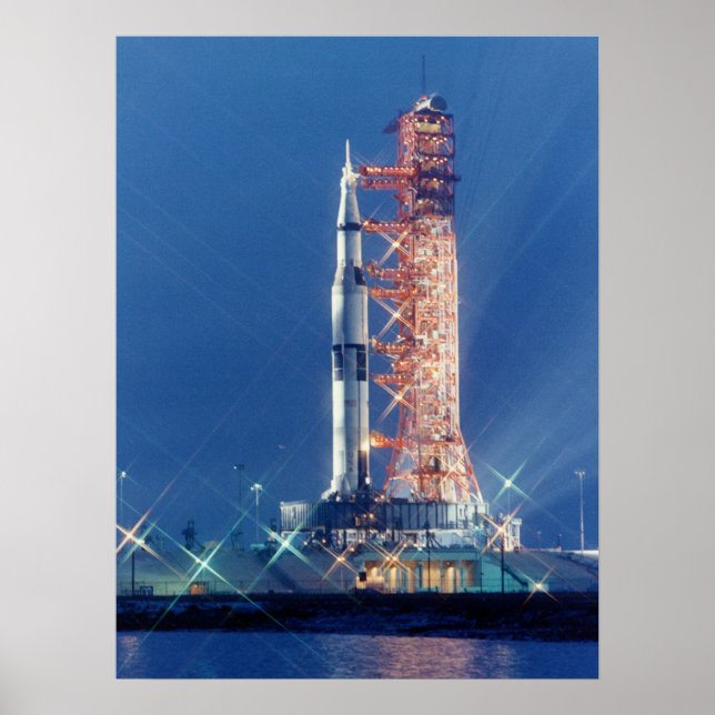 Poster Apolo 16 no lançamento (Frente)