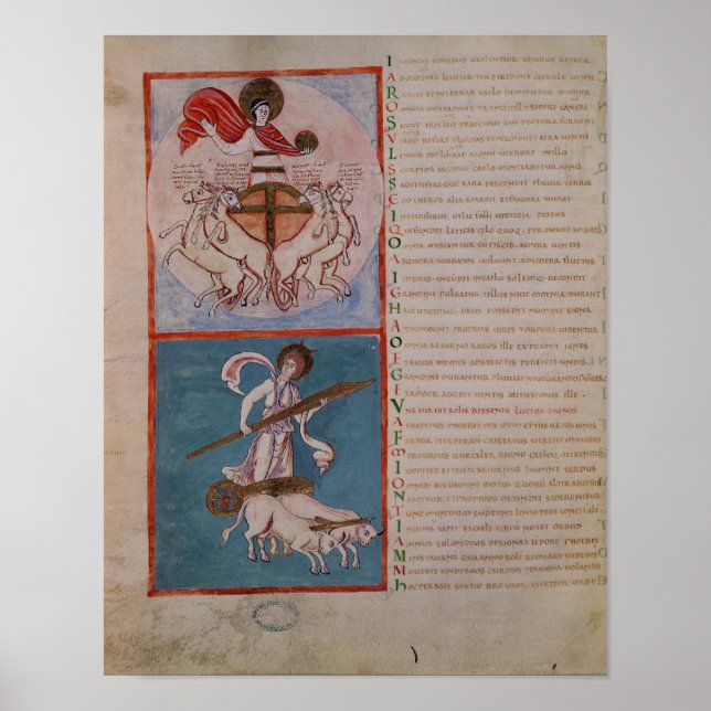 Póster Apolo como o Sol e Diana como a Lua (Frente)