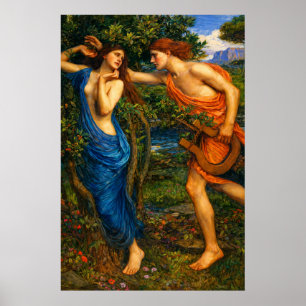 Poster Apolo e Dafne por John William Waterhouse