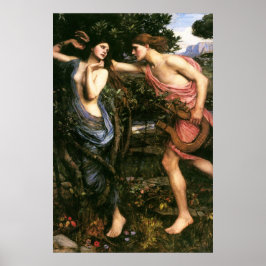 Poster Apolo e Daphne por John William Waterhouse -1908