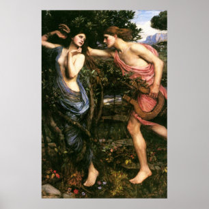 Poster Apolo e Daphne por John William Waterhouse -1908