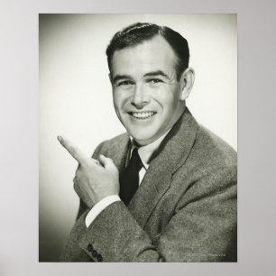 Poster Apontar do homem de negócios