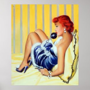 Póster Apontar do Redhead da polpa