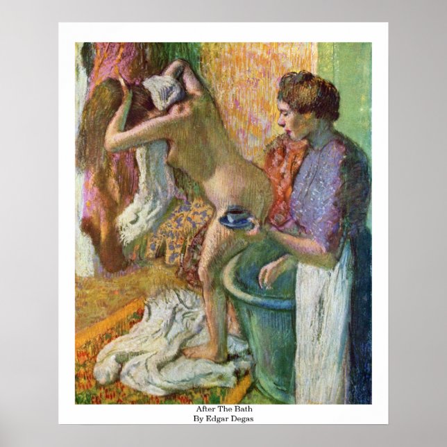 Póster Após O Banho De Edgar Degas (Frente)
