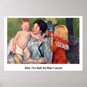 Póster Após o banho por Mary Cassatt