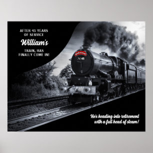 Póster Aposentação Personalizada Da Estrada De Ferro N.O 