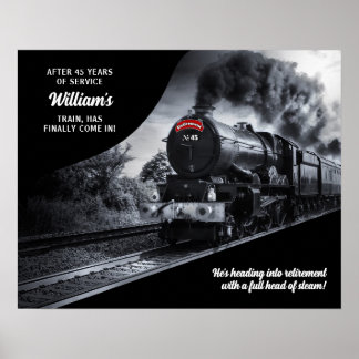 Póster Aposentação Personalizada Da Estrada De Ferro N.O