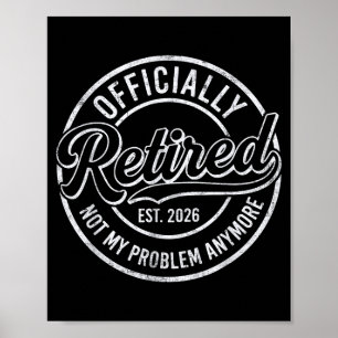 Poster Aposentado 2026 Piadas de Aposentadoria para Homen