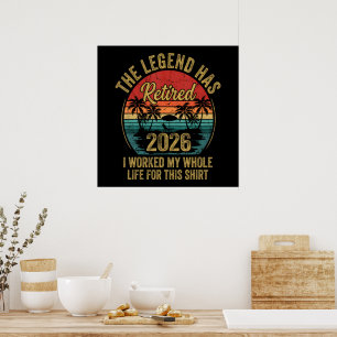 Poster Aposentado 2026 Trabalhou a Vida Toda Por Esta Apo