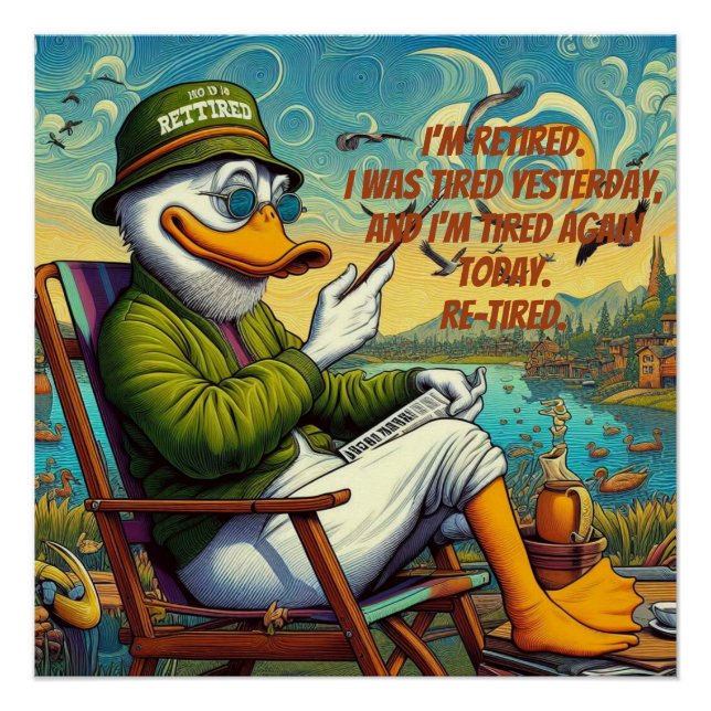 Póster Aposentado e reaxado (Frente)