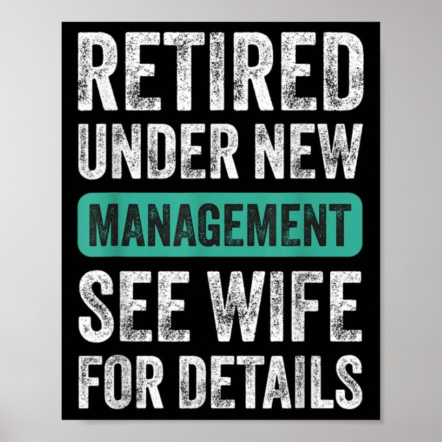 Poster Aposentado sob nova administração, humor de marido (Frente)