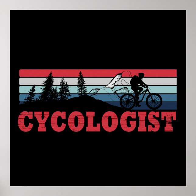 Poster Aposentadoria Divertida de Ciclismo - Ciclista  (Frente)