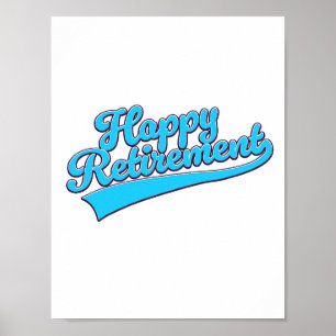Poster Aposentadoria Feliz edição Azul