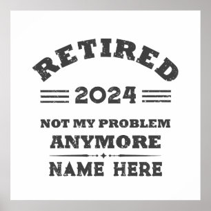 Poster Aposentadoria vintage personalizada 