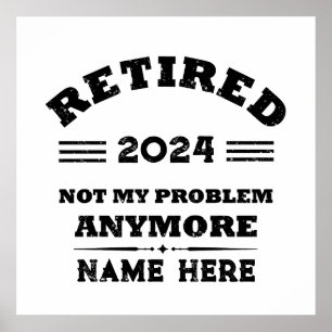 Poster Aposentadoria vintage personalizada
