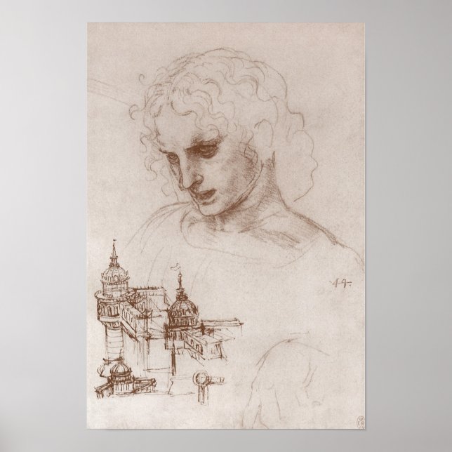 Poster Apóstolo Jacobus Castelo Sforza, Leonardo da Vinci (Frente)