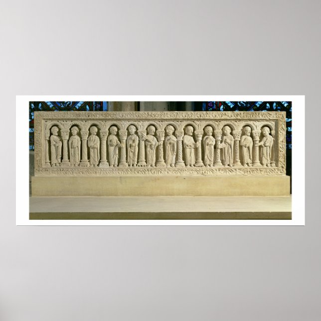 Poster Apóstolos em Arcades, alivio esculpido, c.1150 (st (Frente)