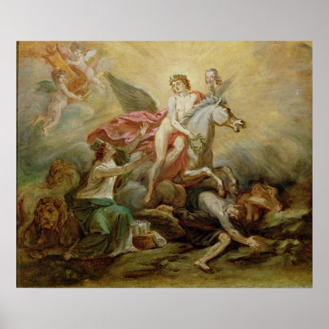 Póster Apoteose de Voltaire, 1778 (Frente)