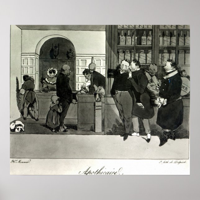 Poster Apothecary, gravado por Delpech (Frente)