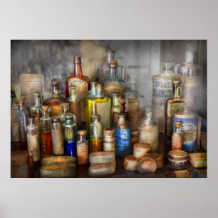 Póster Apothecary - para todas suas dores & dores