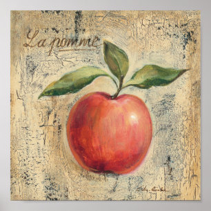 Poster Apple brilhante vermelho