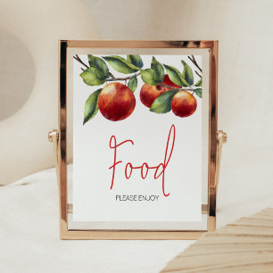 Poster Apple da nossa Comida de Chá de fraldas