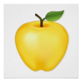 Póster Apple deliciosa do ouro
