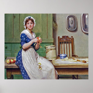 Póster Apple Dumplings ~ George Dunlop Leslie 1835-1921