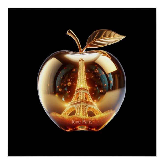 Póster Apple Love Paris (Frente)