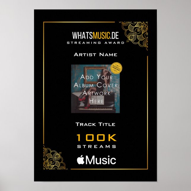 Poster Apple Music Streaming Award (Frente)