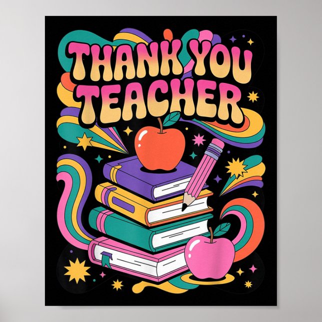 Poster Apple Obrigado Professores Professor Appr Motivaci (Frente)