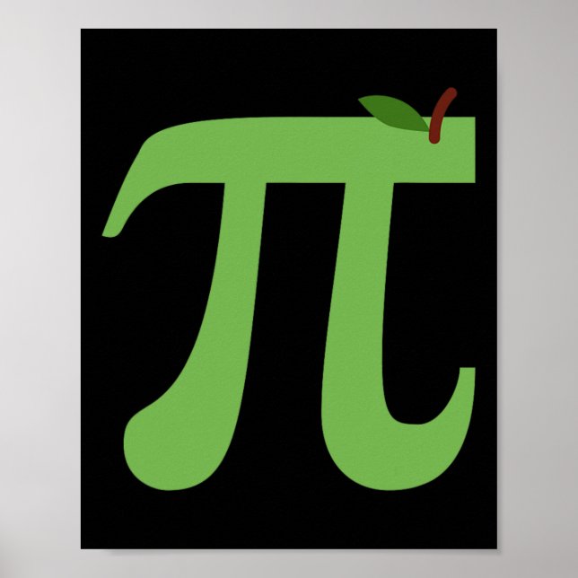 Poster Apple Pi Engraçada Piada De Pie Day Para Amor Em M (Frente)