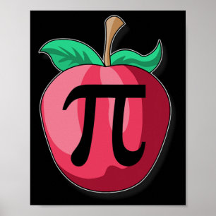 Poster Apple Pi Engraçado Professor de Matemática Dia de 