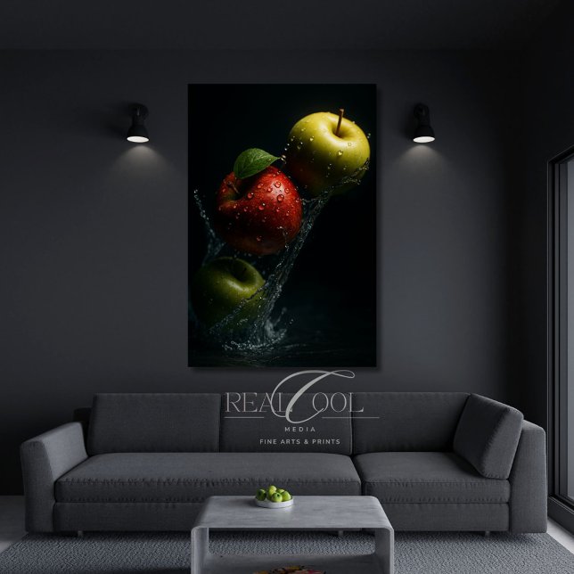Poster Apple Splash in Water - Fotografia Fruta Wall Art (Criador carregado)