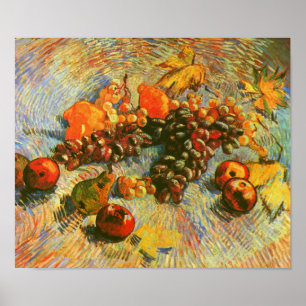 Poster Apples Pears Lemons & Grapes Van Gogh Fine Art