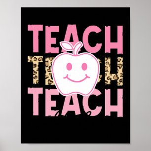 Poster Apreciação ao Professor Leopardo Ensine Com Amor E