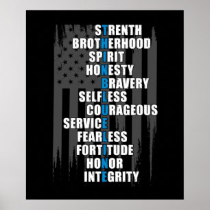 Poster Apreciação da Polícia de Sinalizador de polícia