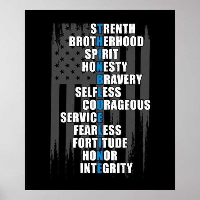 Poster Apreciação da Polícia de Sinalizador de polícia (Frente)