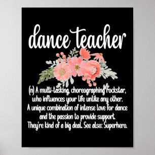 Poster Apreciação de Professora Dança Ajustado Negra de C