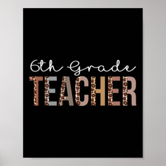 Poster Apreciação Do Professor Leopard Da 6 Grau Para Mul