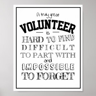 Poster Apreciação do voluntário Obrigado pelo escritório