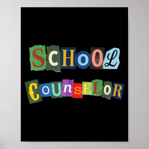 Poster Apreciamento engraçado de conselheira escolar mulh