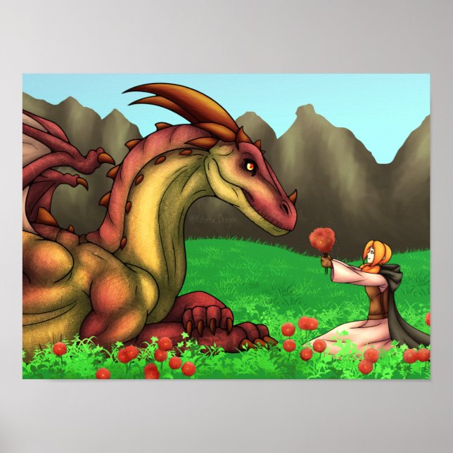 Poster Apreciando um Dragão (Frente)