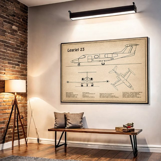 Poster Aprenda 23 - Planos de desenho de projeto de avião (Criador carregado)