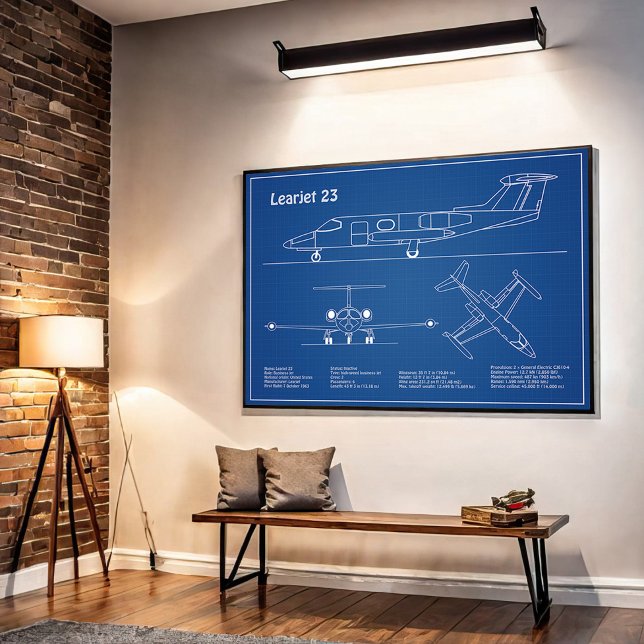 Poster Aprenda 23 - Planos de desenho de projeto de avião (Criador carregado)
