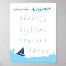 Aprenda a Escrever o Cartaz do Alfabeto para Crian