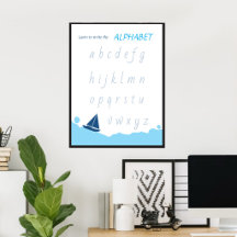 Aprenda a Escrever o Cartaz do Alfabeto para Crian