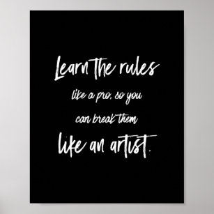 Poster aprenda as regras como um profissional para que vo