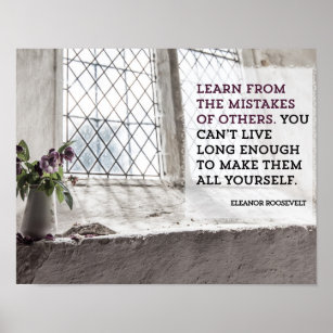 Poster Aprenda com erros de outros